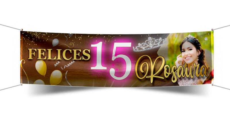 Pasacalle de quinceañeras personalizado - diseño 1 | Tematik