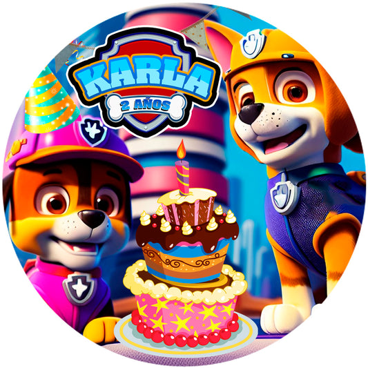 Paw Patrol birthday background