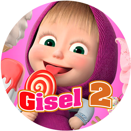 Masha and the Bear birthday background