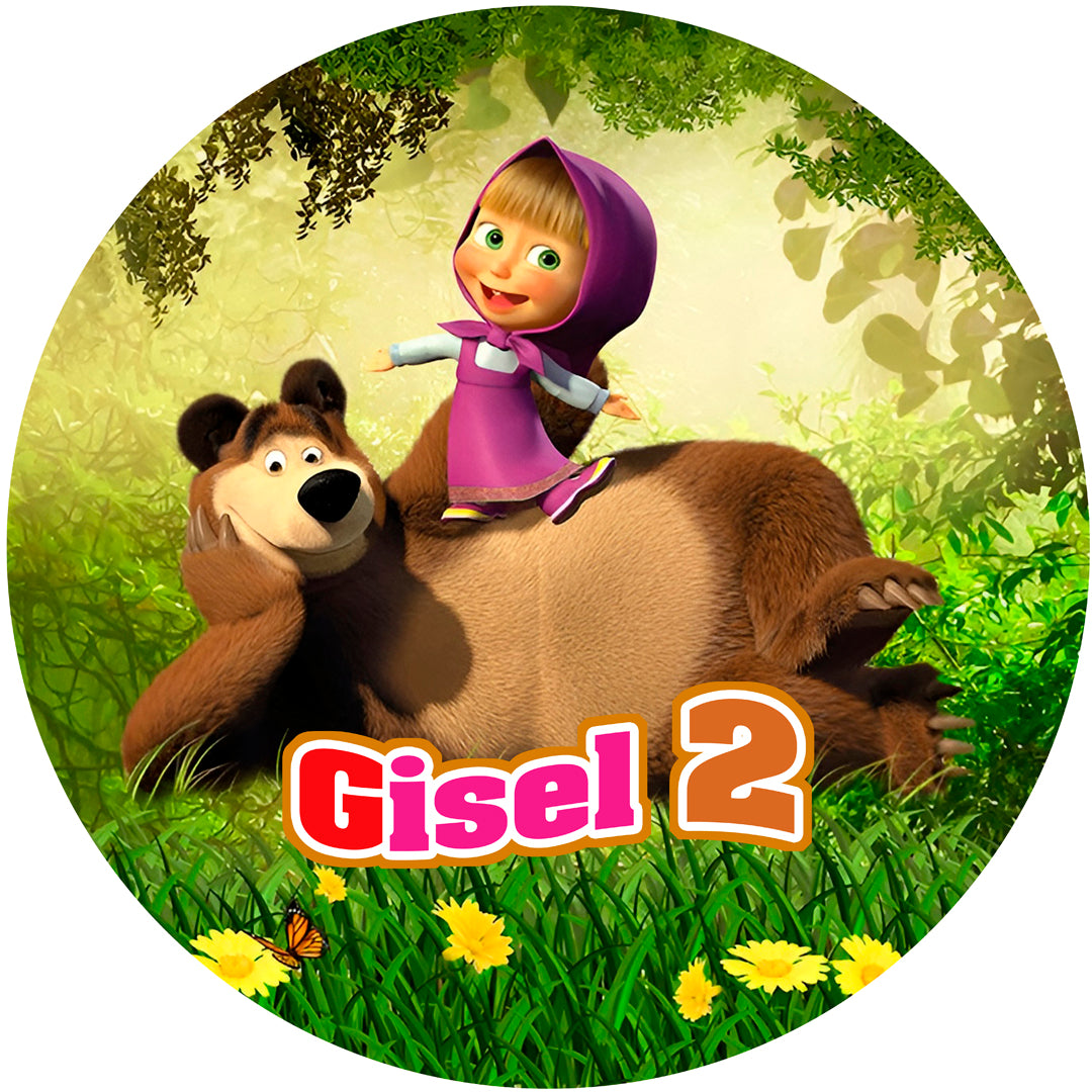 Fondo de cumpleaños de Masha y el oso