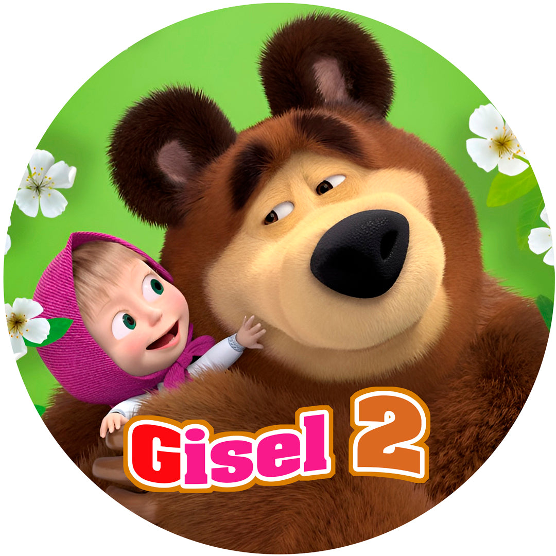 Fondo de cumpleaños de Masha y el oso