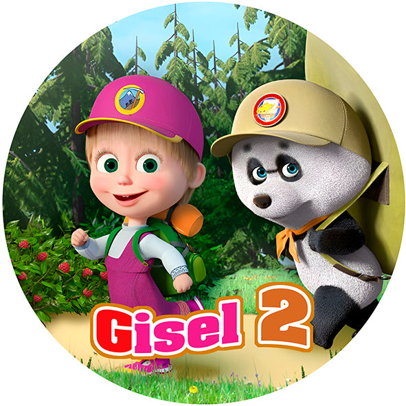 Fondo de cumpleaños de Masha y el oso