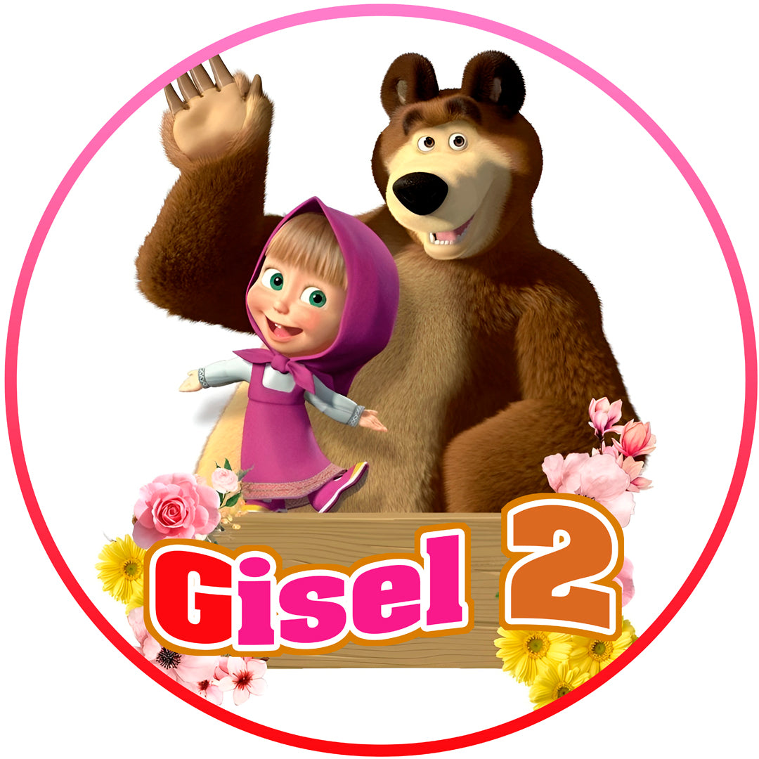 Fondo de cumpleaños de Masha y el oso