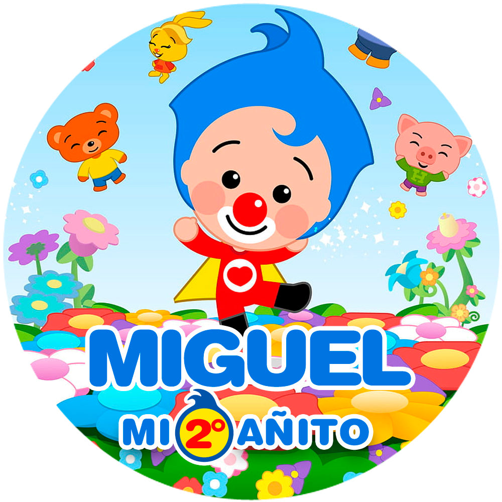 Fondo de cumpleaños de El payaso Plim Plim