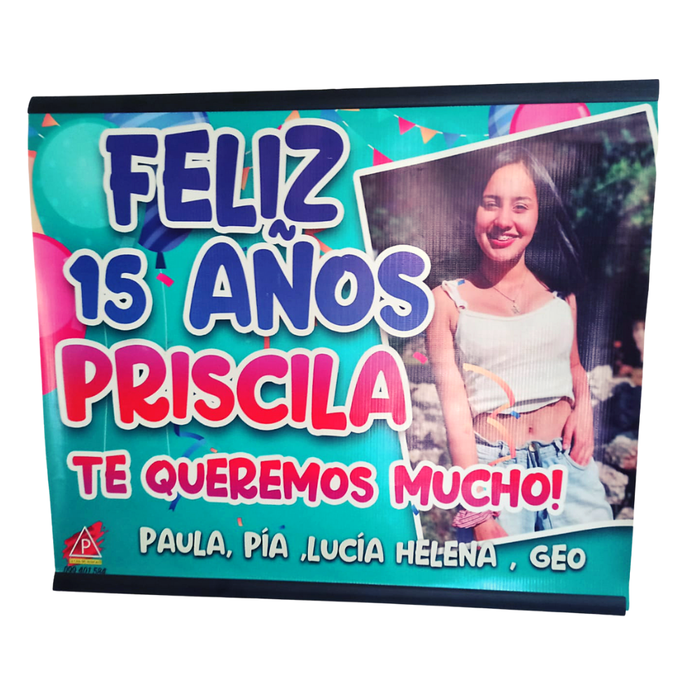 Banner with plastic profiles