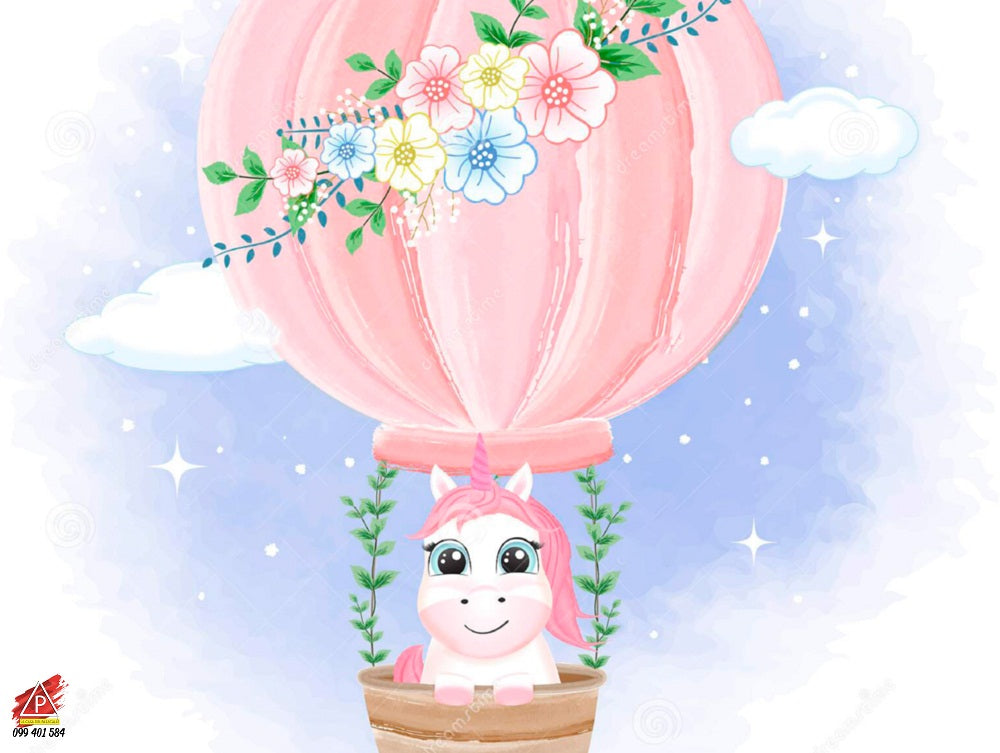 Unicorn birthday background 2