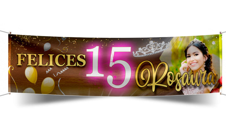 Pasacalle de quinceañeras personalizado - diseño 1 | Tematik