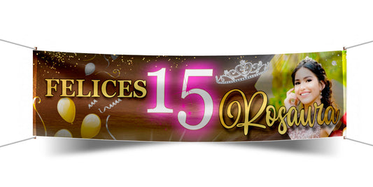 Pasacalle de quinceañeras personalizado - diseño 1 | Tematik