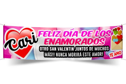 Pasacalle romántico personalizado - diseño 1 | Tematik