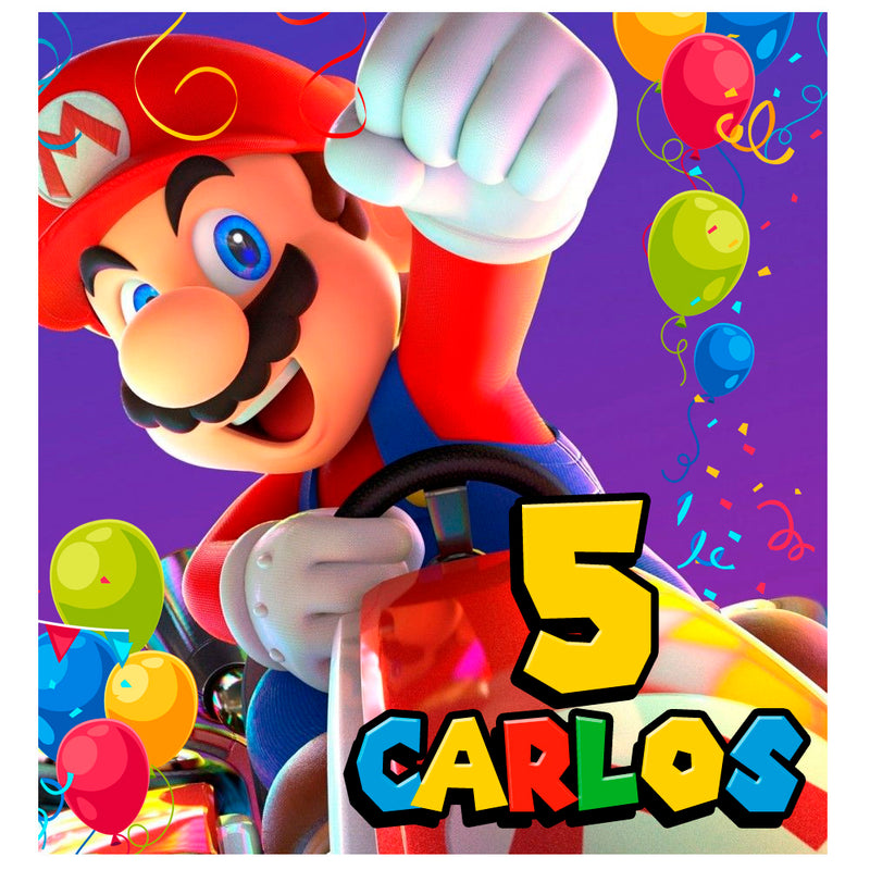 Fondo de cumpleaños Mario Bros - La casa del pasacalle