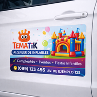Imán vehicular publicitario personalizado - modelo 1 | Tematik