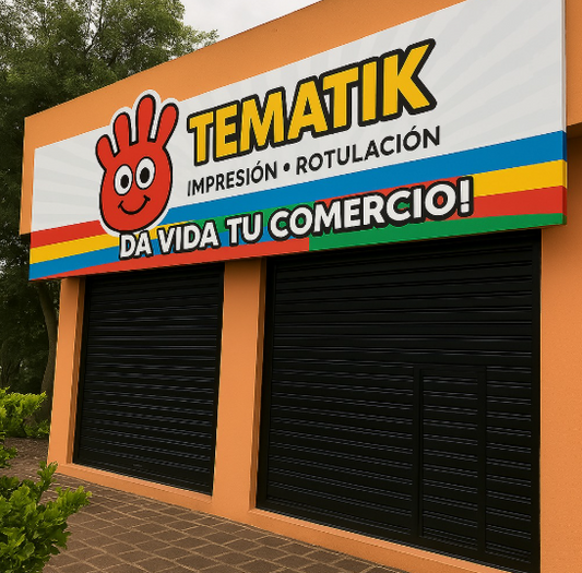 Lona impresa gigantografía para empresas - modelo 1 | Tematik