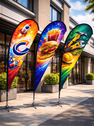 Bandera Gota Fly Banner Publicitario