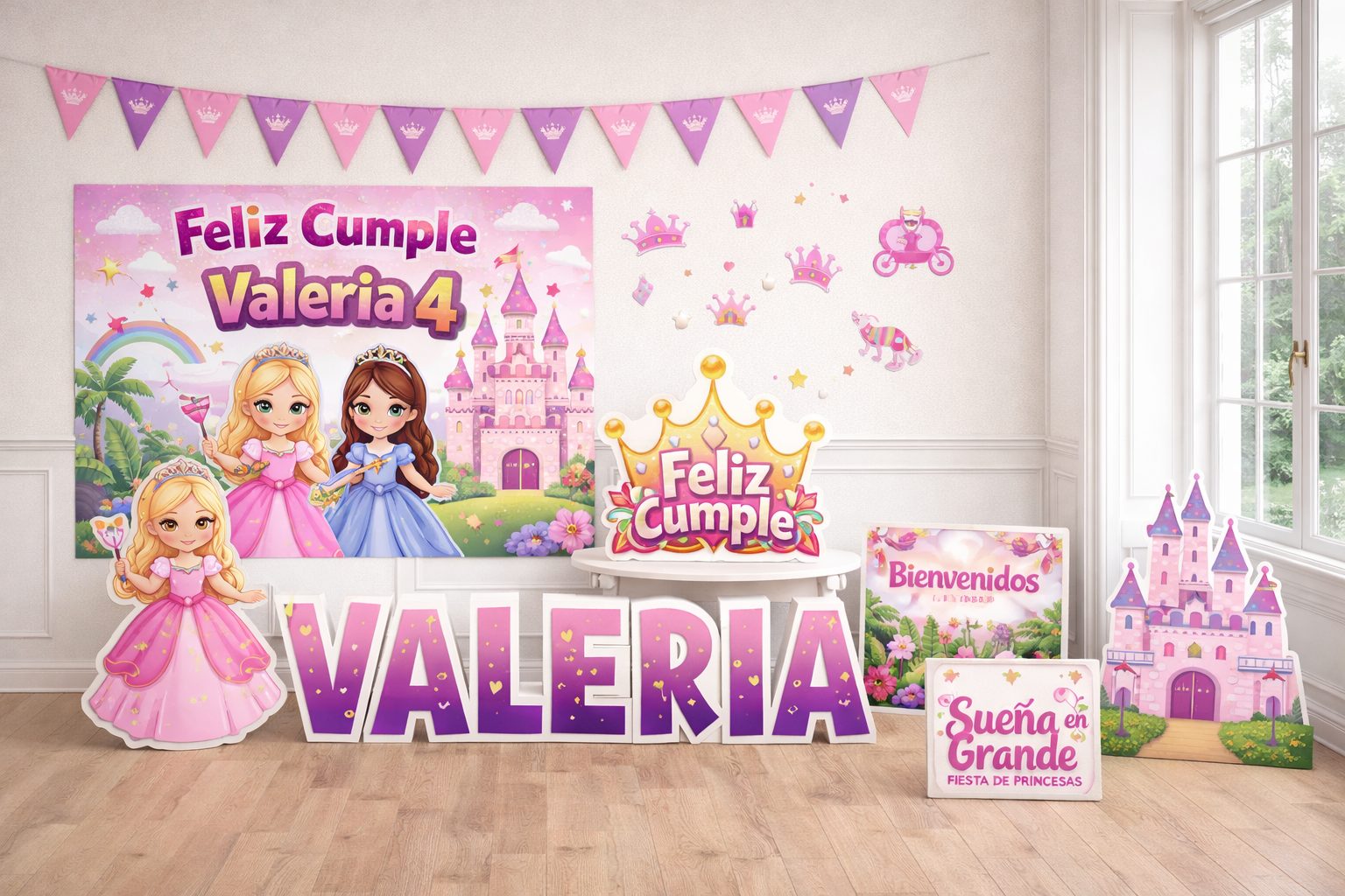 banner cumple princesas