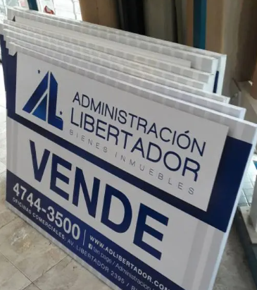 Cartel en Cartónplast para inmobiliaria - Ejemplo 2