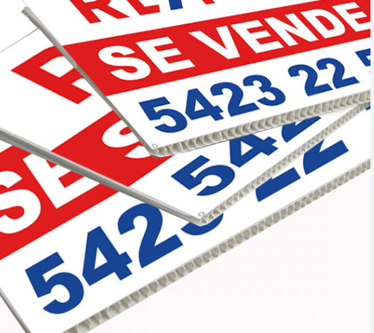 Cartel en Cartónplast para inmobiliaria - Ejemplo 3