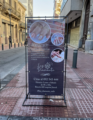 Cartel Vereda Stopper Comercio Uruguay
