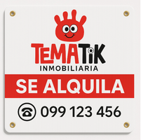 Cartel en cartónplast para inmobiliarias y publicidad - modelo 1 | Tematik