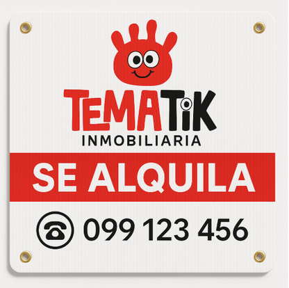 Cartel en cartónplast para inmobiliarias y publicidad - modelo 1 | Tematik