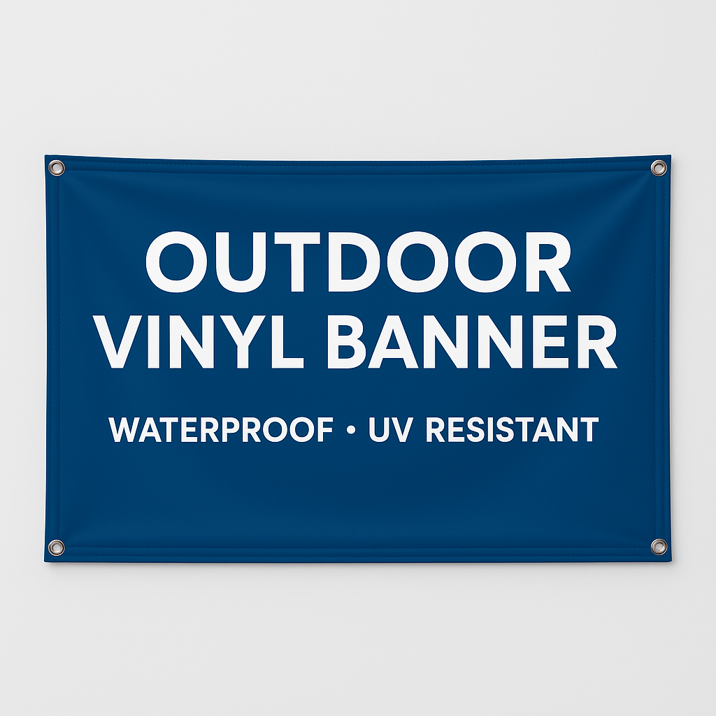 Banner de Vinilo Exterior – Resistente al Agua y UV