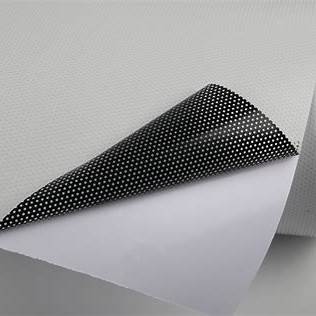 Vinilo microperforado material con adhesivo